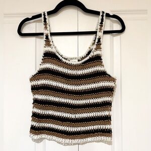Alice + Olivia Crochet beaded tank showroom sample NWOT SZ XS